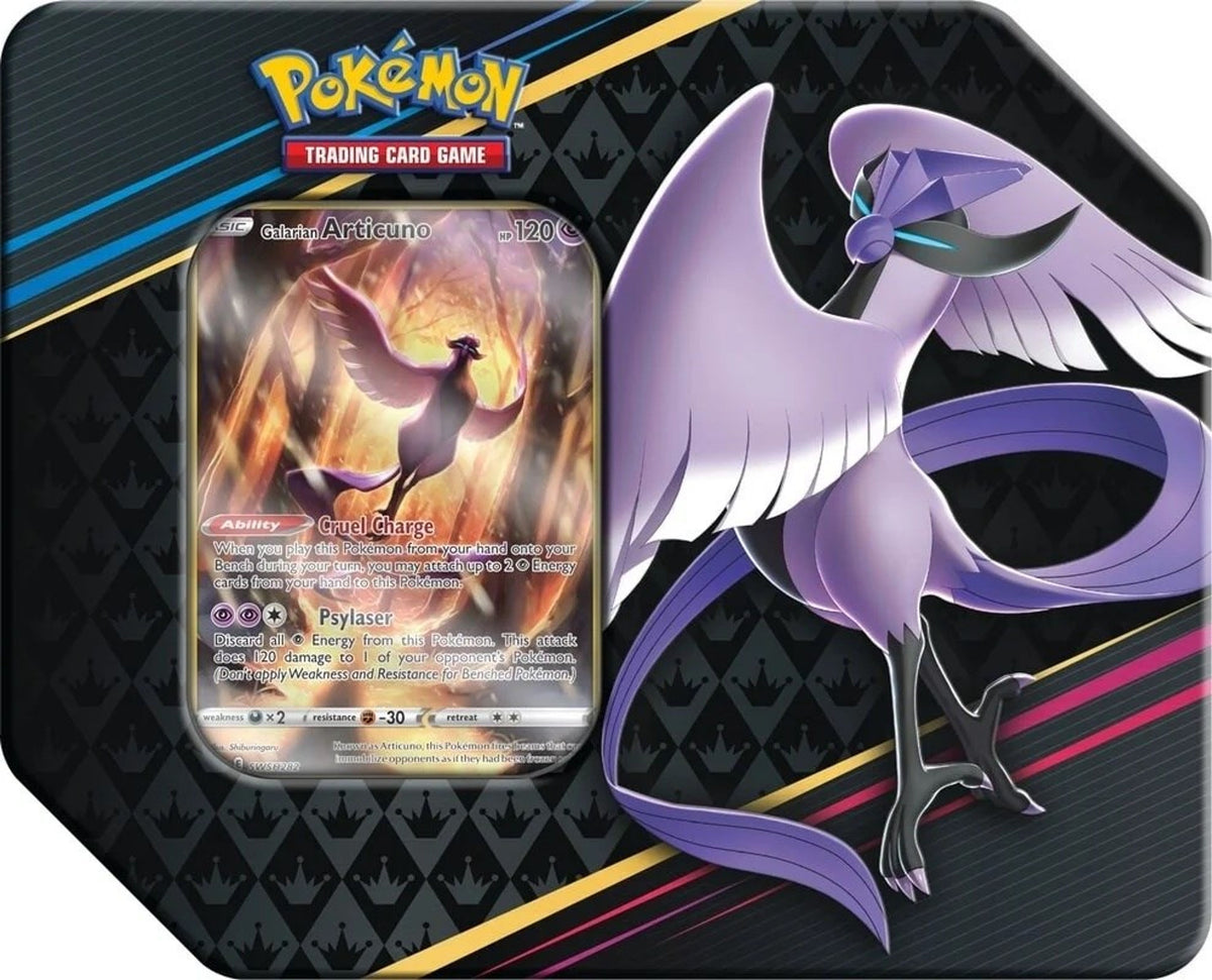 Crown Zenith Tins - Galarian Articuno, Galarian Zapdos, Galarian Moltres