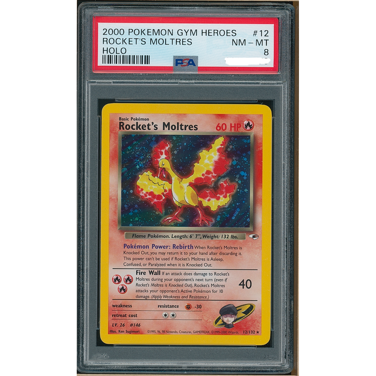 Rockets deals Moltres Holo Gym Heroes PSA 6 Pokemon