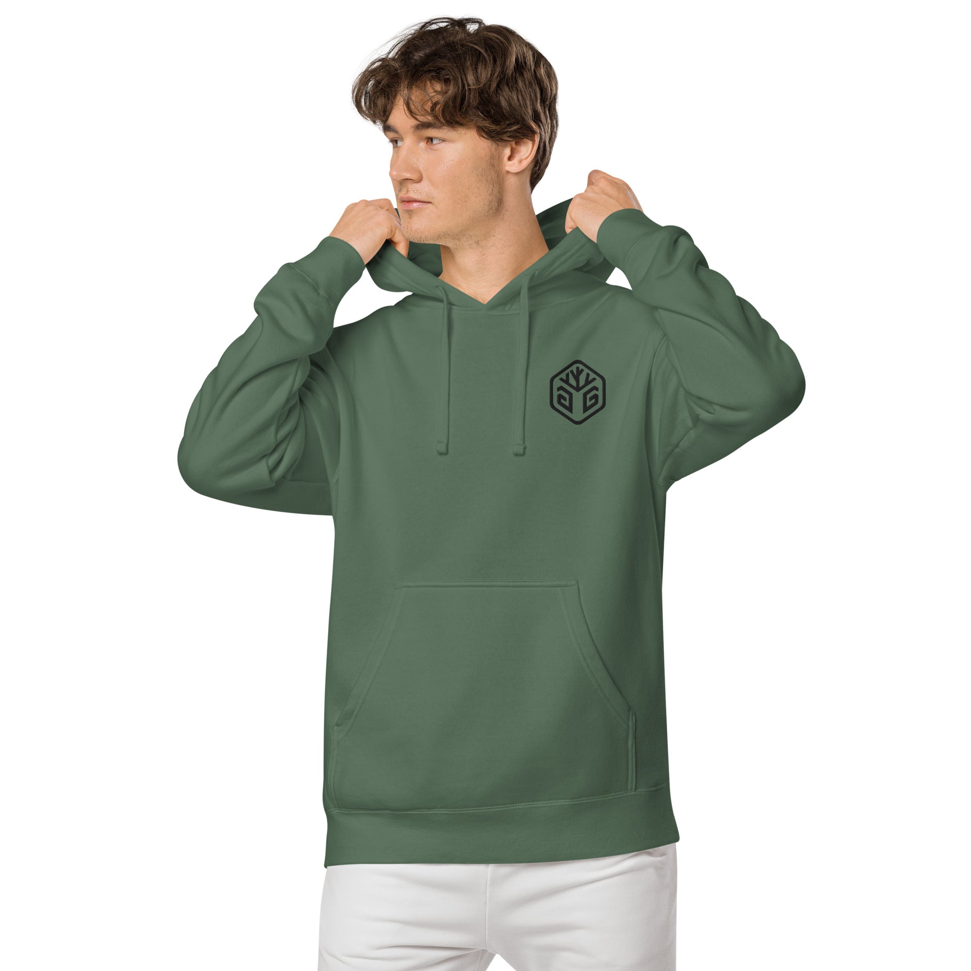 GG Logo - Embroidered Pigment-dyed hoodie