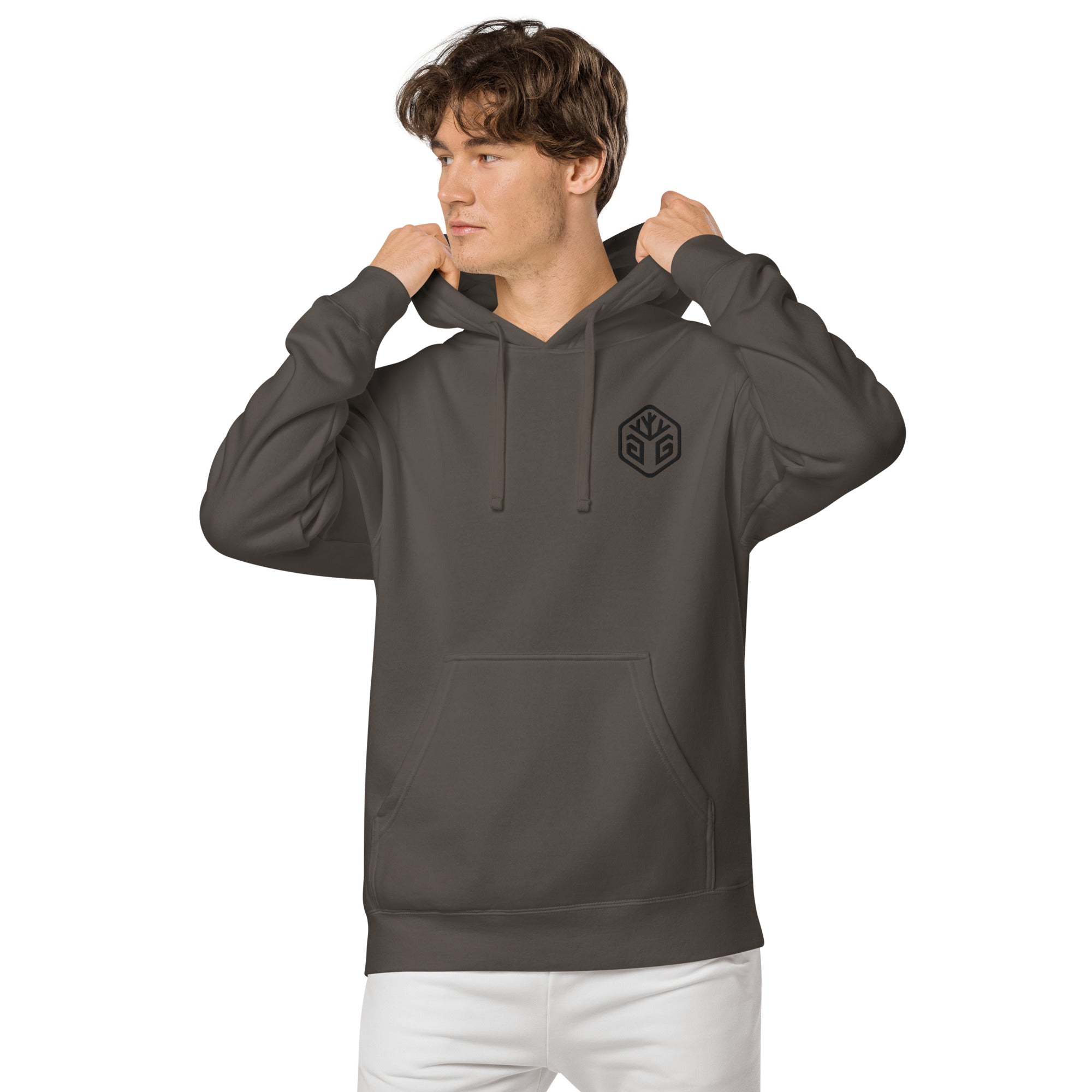 GG Logo - Embroidered Pigment-dyed hoodie