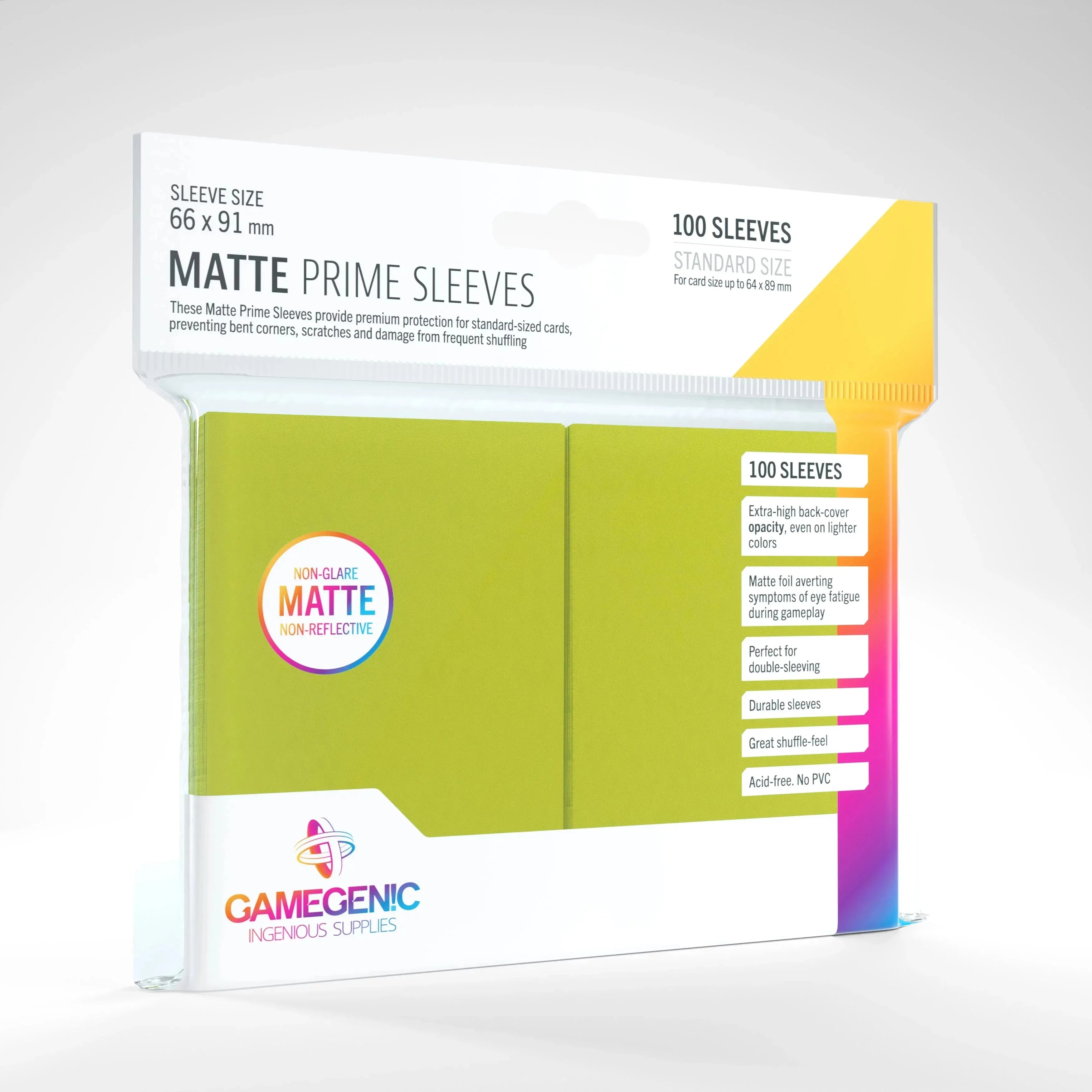 Gamegenic PRIME Matte Sleeves - 100 Pack