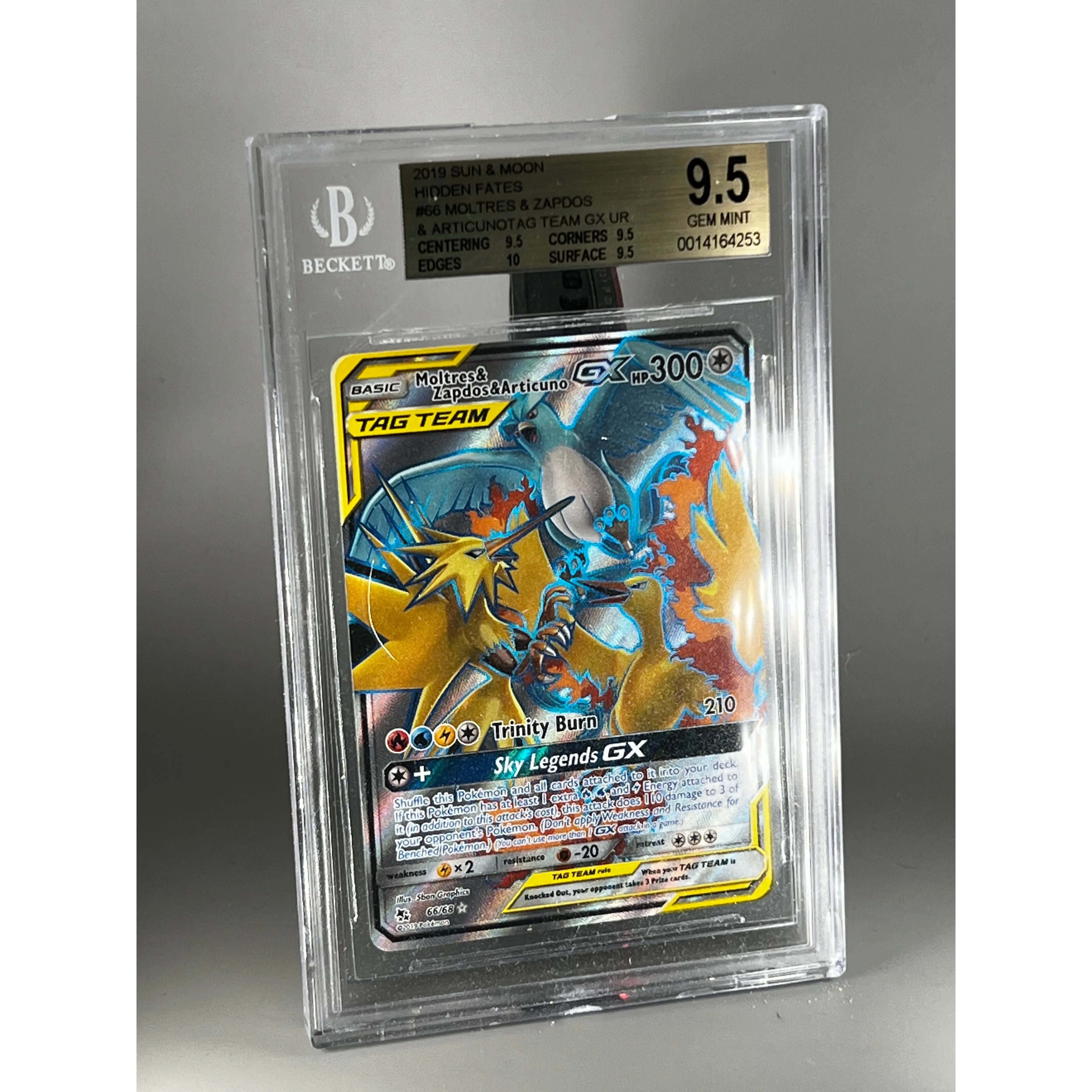 Moltres & Zapdos & Articuno GX - BGS 9.5 - Hidden Fates