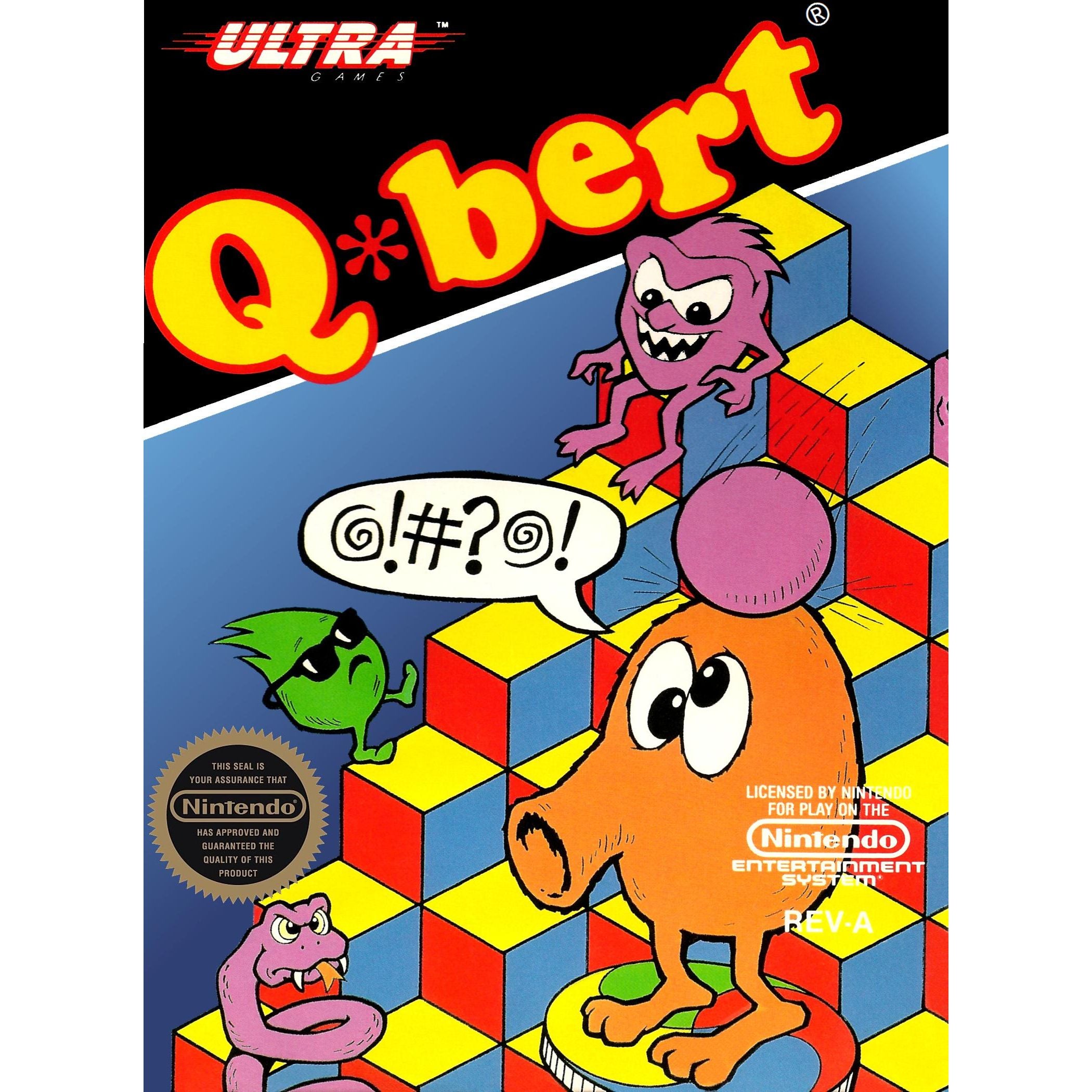 Q Bert (Nintendo Entertainment System Cartridge)