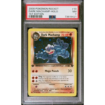 Dark Machamp (First Edition) - PSA 7 - Rocket