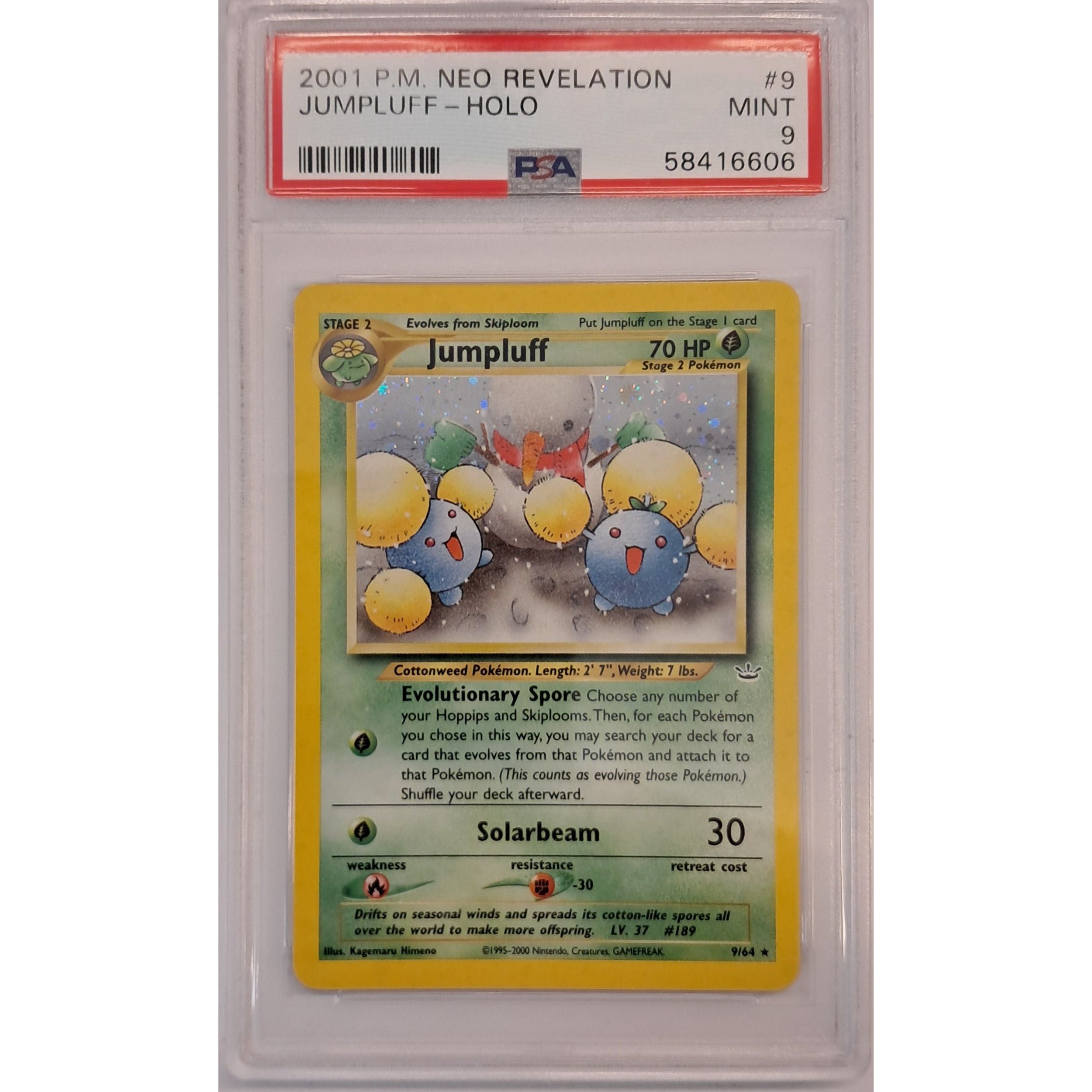 2001 (Neo Revelation) Jumpluff - Holo - PSA 9