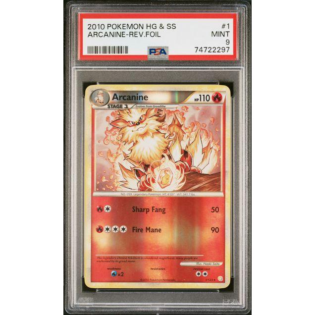 Arcanine - PSA 9 - Heart Gold & Soul Silver