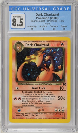 2000 (Team Rocket) Dark Charizard - Holo - CGC 8.5