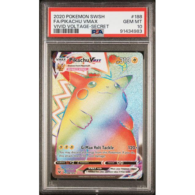 2020 Vivid Voltage (Secret) Pikachu VMax - FA (PSA 10)