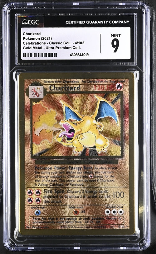 (Charizard (Gold Plated) - CGC 9 - Celebrations UPC