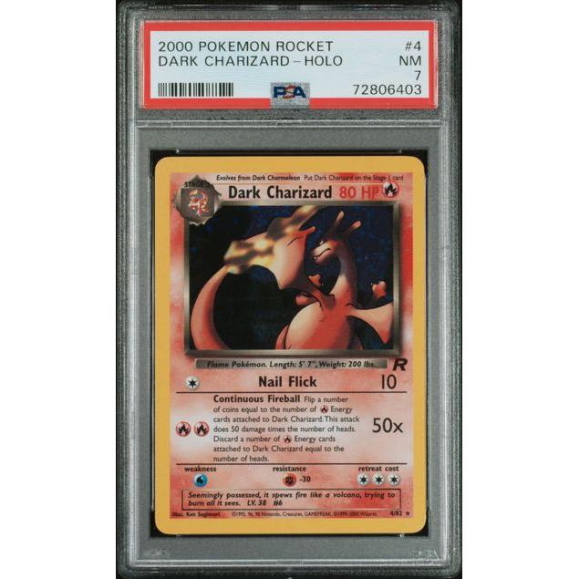 Dark Charizard Holo - PSA 7 - Rocket