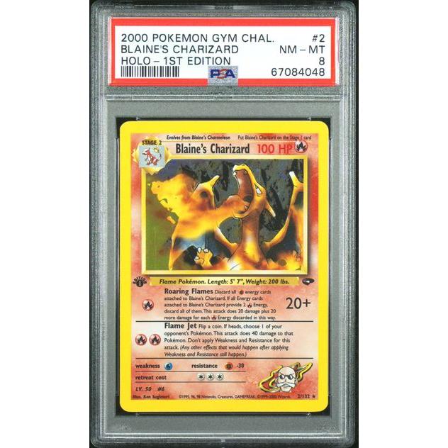 2000 (Gym Challenge 1st Edition) Blaine's Charizard - Holo - PSA 8