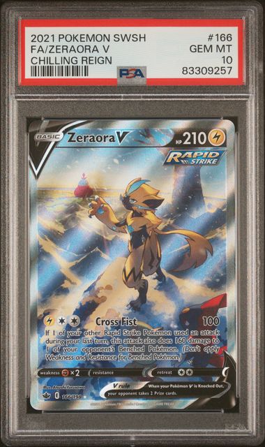 2021 (Chilling Reign) Zeraora V - FA - PSA 10