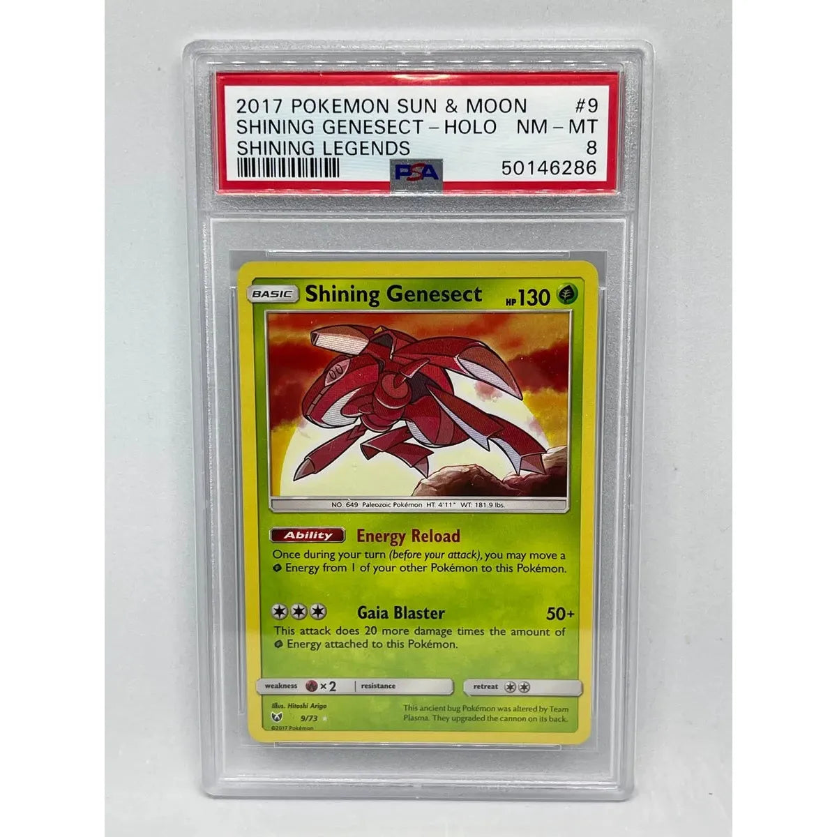 2017 Sun/Moon Shining Genesect Holo- PSA 9