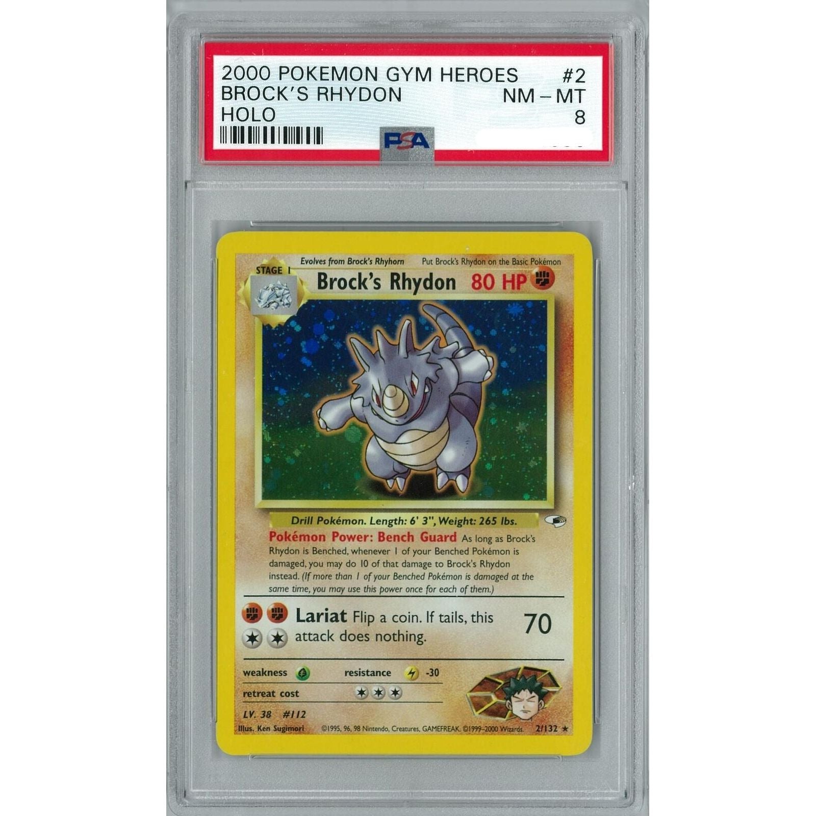 Brock's Rhydon - PSA 8 -  Gym Heroes