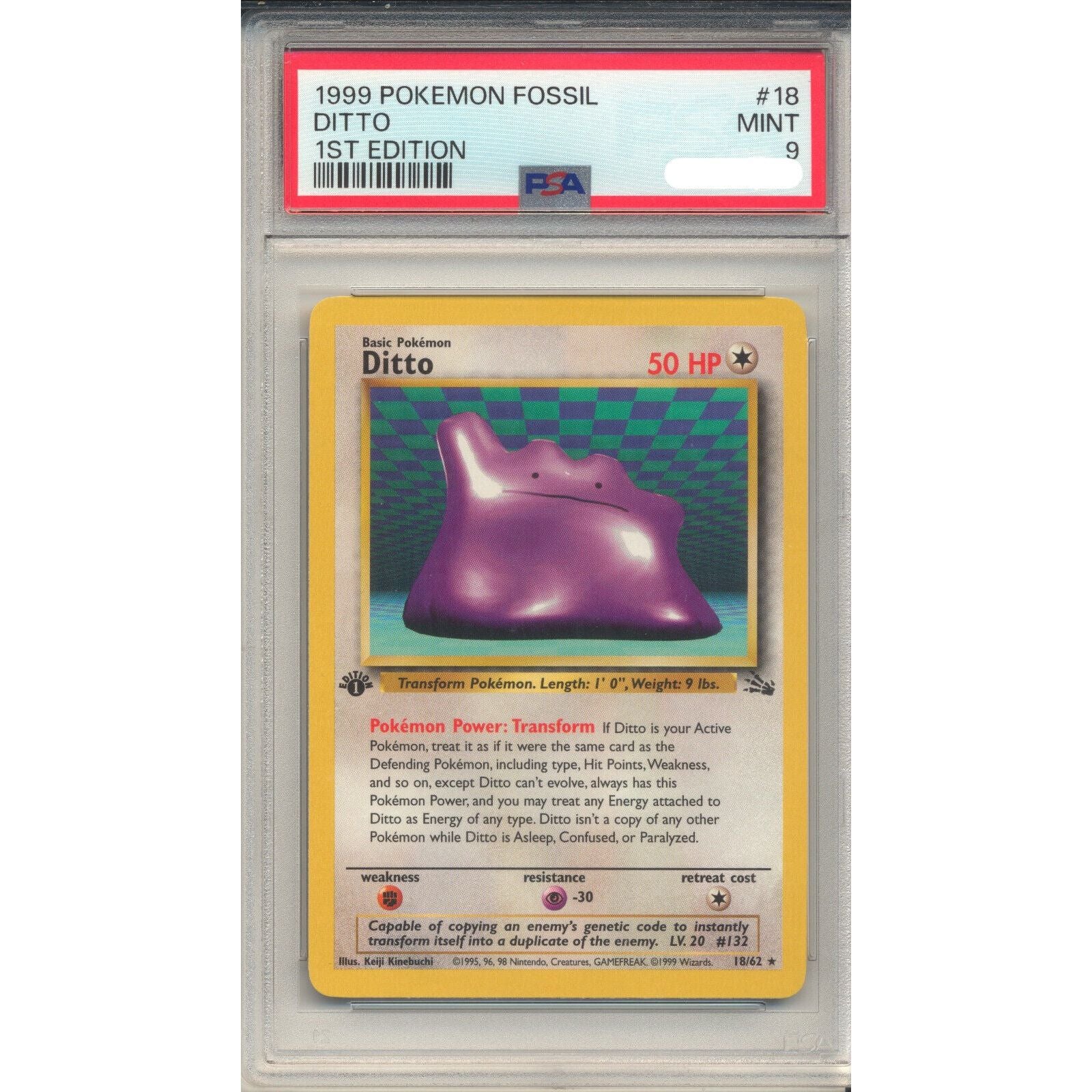 Ditto - PSA 9 - Fossil (1st Edition)