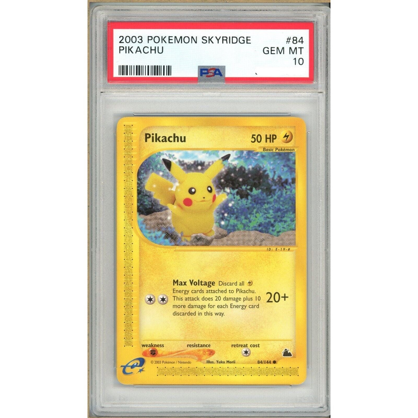 2003 Pikachu Skyridge Non-Holo - PSA 10