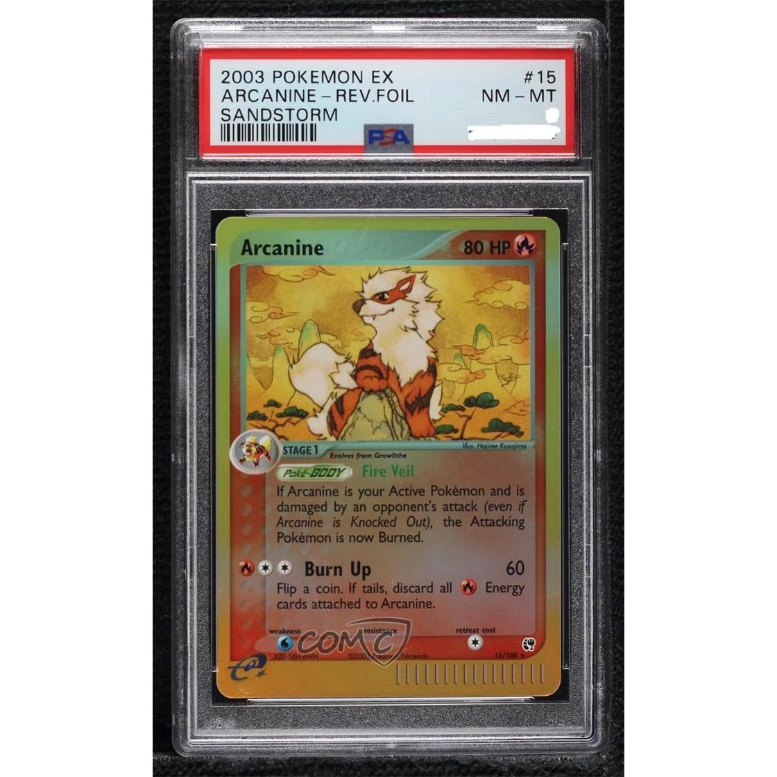 Arcanine Reverse Foil - PSA 7 - Sandstorm