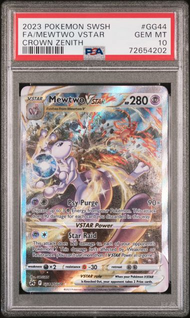 2023 (Crown Zenith) Mewtwo Vstar - Full Art - PSA 10