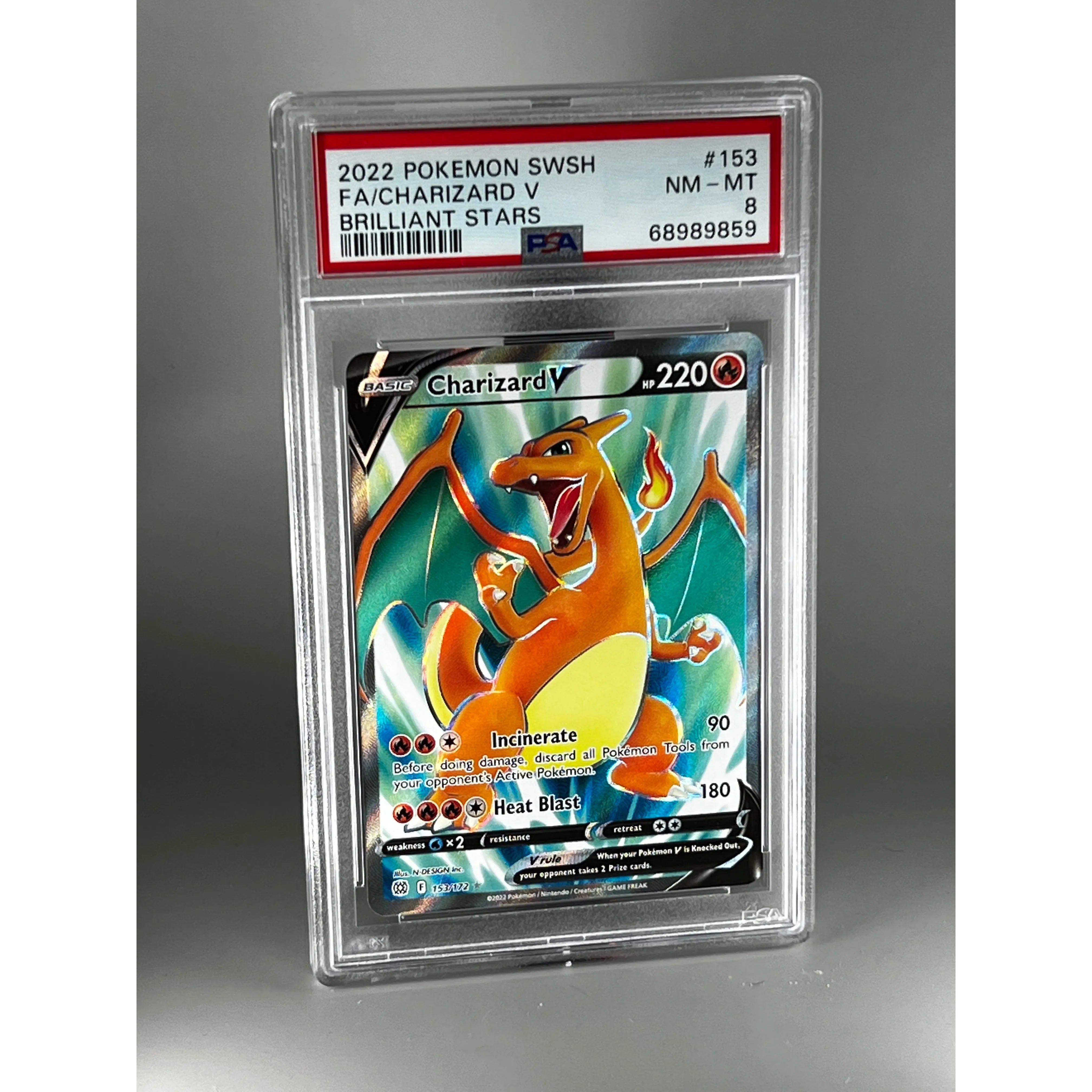 Charizard V - PSA 8 - Brilliant Stars